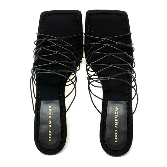 Good American Caged Mule Neoprene Black in 8.5 - Picture 4 of 11